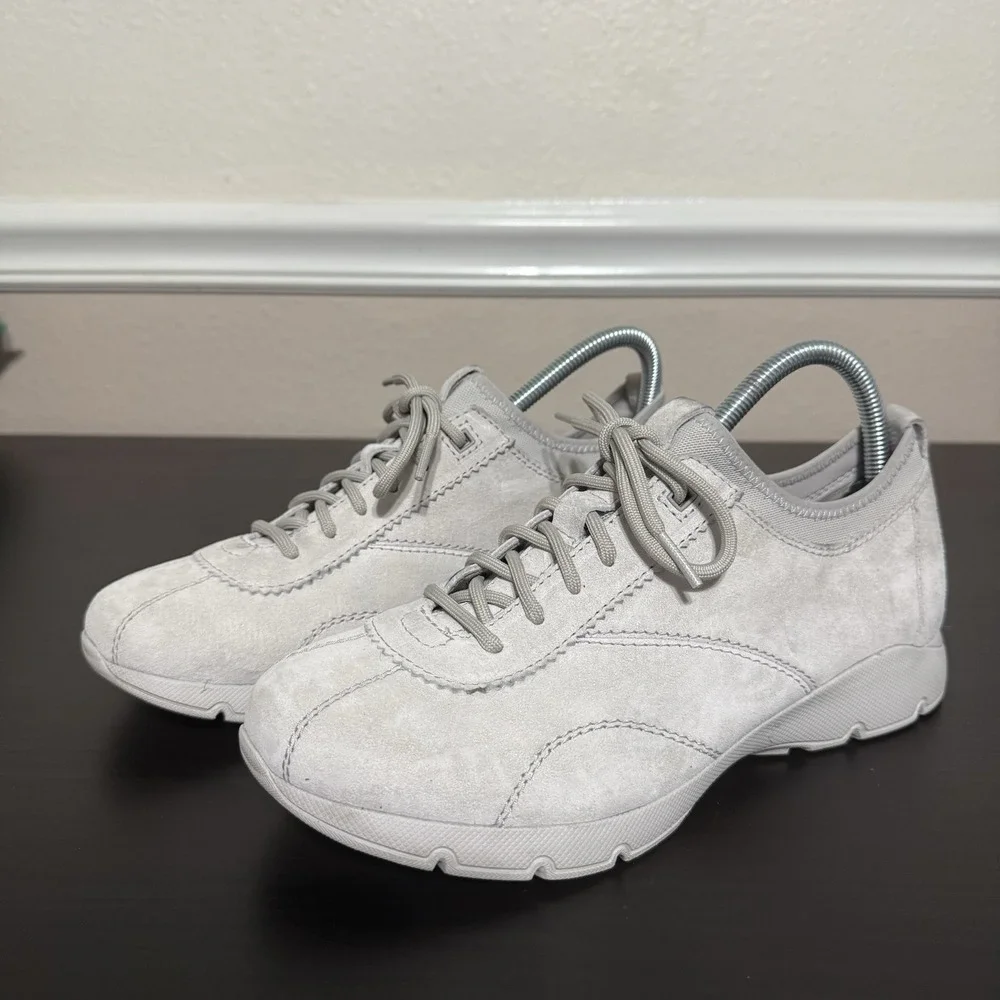 Dansko Audra Shoes Gray‎ Suede Leather Sneakers Size 39 EUR 8.5 / 9 Women's